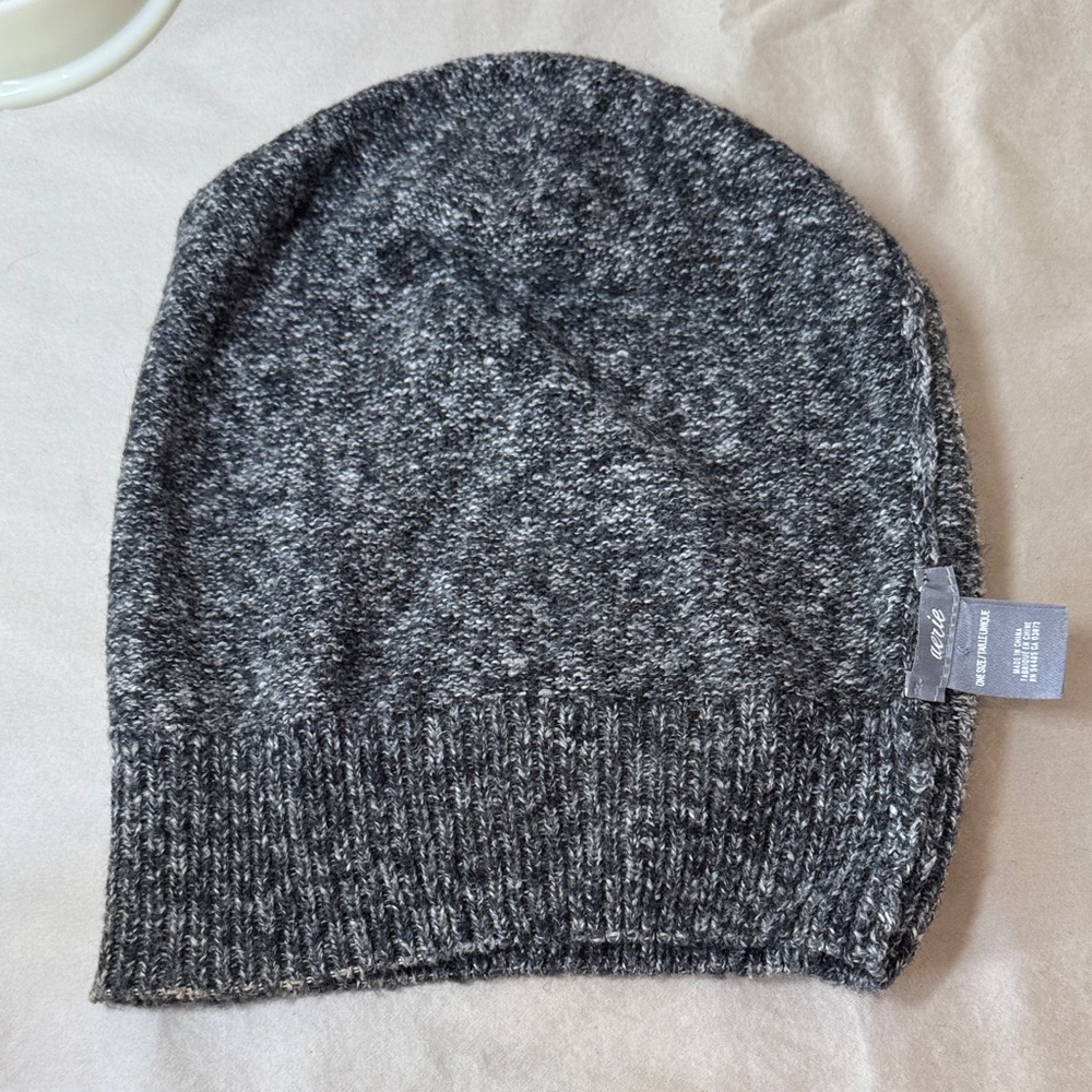 Aerie Gray Textured Knit Hat. - Picture 8 of 9